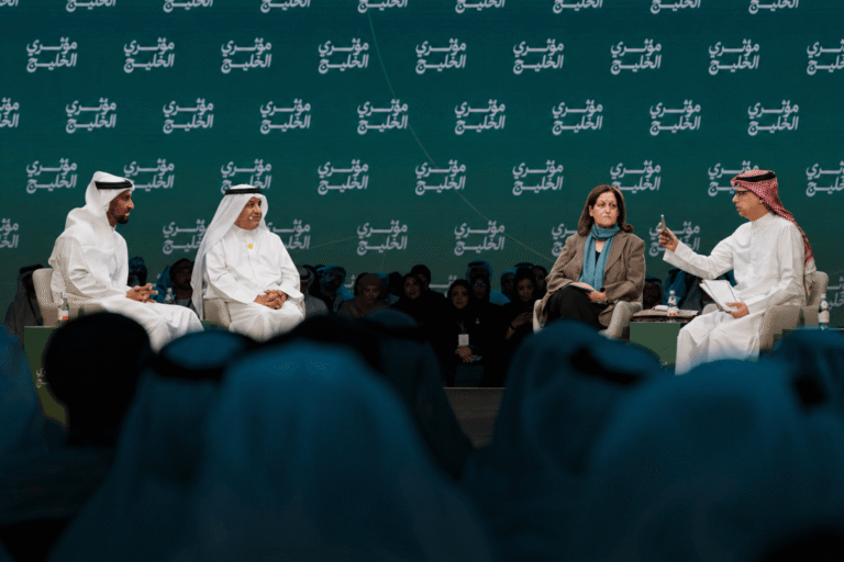 Speakers at a session titled ‘Reshaping the Gulf’s Image in Global Media’ at Gulf Creators event organised by the UAE Government Media Office
